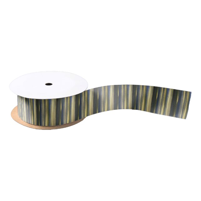Gold Blue  1.5 in Wide Satin Ribbon, 2 Yard Spool Satin Ribbon (Spool)