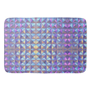 Gold, Blue and Purple Iridescent Geometric 2 Bath Mat