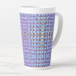 Gold, Blue and Purple Iridescent Geometric 2 Latte Mug