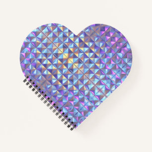 Gold, Blue and Purple Iridescent Geometric 2 Notebook