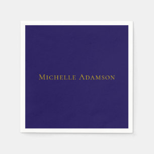 Gold & Blue Color Professional Plain Modern Napkin