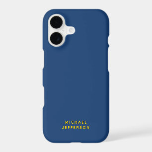 Gold & Blue Colour Minimalist Plain Modern Name