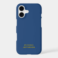 Gold & Blue Colour Minimalist Plain Modern Name