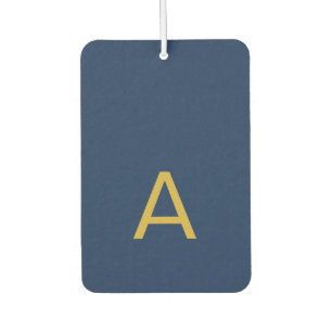 Gold & Blue Colour Monogram Professional Initial Air Freshener