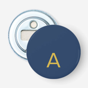 Gold & Blue Colour Monogram Professional Initial Bottle Opener