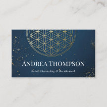Gold & Blue Flower of life, Reiki, Channeling