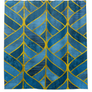 Gold Blue Grunge Pattern