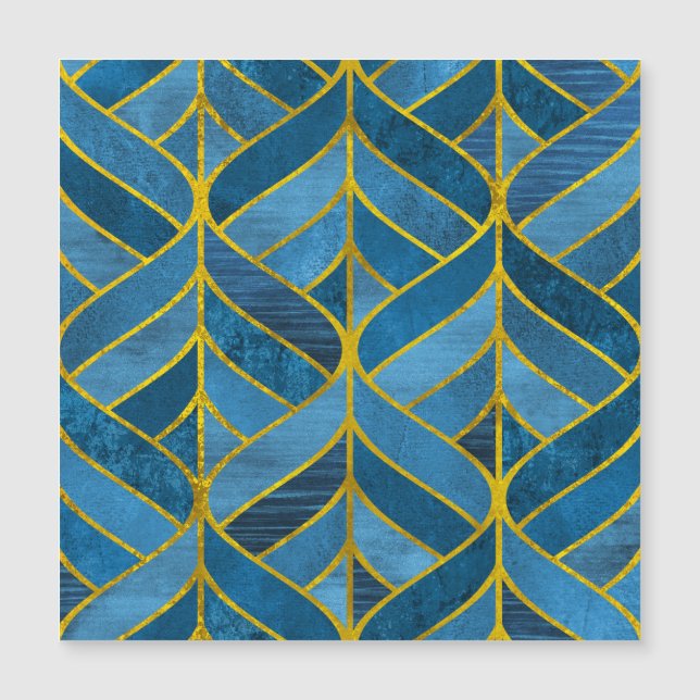 Gold Blue Grunge Pattern (Front)