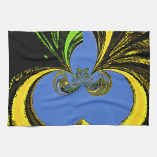 Gold Blue Kitchen Towel