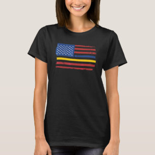 Gold Blue Line 911 Police Dispatcher First Respond T-Shirt