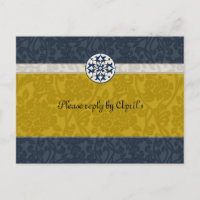 Gold & Blue Medieval Brocade rsvp