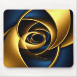gold blue spiral abstract vortex pattern luxury ge mouse pad<br><div class="desc">Luxury Gold and Navy Blue Spiral Abstract Pattern – Elegant Geometric Optical Illusion Design for Home Decor</div>