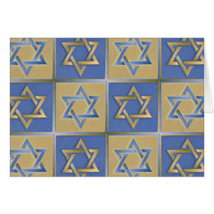 Gold Blue Star de David Art Panels