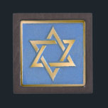 Gold Blue Star of David Art Panel   Gift Box<br><div class="desc">You are viewing The Lee Hiller Photography Art and Designs Collection of Home and Office Decor,  Apparel,  Gifts and Collectibles. The Designs include Lee Hiller Photography and Mixed Media Digital Art Collection. You can view her Nature photography at http://HikeOurPlanet.com/ and follow her hiking blog within Hot Springs National Park.</div>