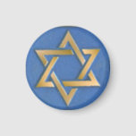 Gold Blue Star of David Art Panel   Magnet<br><div class="desc">You are viewing The Lee Hiller Photography Art and Designs Collection of Home and Office Decor,  Apparel,  Gifts and Collectibles. The Designs include Lee Hiller Photography and Mixed Media Digital Art Collection. You can view her Nature photography at http://HikeOurPlanet.com/ and follow her hiking blog within Hot Springs National Park.</div>