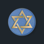 Gold Blue Star of David Art Panel   Magnet<br><div class="desc">You are viewing The Lee Hiller Photography Art and Designs Collection of Home and Office Decor,  Apparel,  Gifts and Collectibles. The Designs include Lee Hiller Photography and Mixed Media Digital Art Collection. You can view her Nature photography at http://HikeOurPlanet.com/ and follow her hiking blog within Hot Springs National Park.</div>