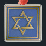Gold Blue Star of David Art Panel Metal Ornament<br><div class="desc">You are viewing The Lee Hiller Photography Art and Designs Collection of Home and Office Decor, Apparel, Gifts and Collectibles. The Designs include Lee Hiller Photography and Mixed Media Digital Art Collection. You can view her Nature photography at http://HikeOurPlanet.com/ and follow her hiking blog within Hot Springs National Park.</div>