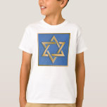 Gold Blue Star of David Art Panel T-Shirt<br><div class="desc">You are viewing The Lee Hiller Photography Art and Designs Collection of Home and Office Decor,  Apparel,  Gifts and Collectibles. The Designs include Lee Hiller Photography and Mixed Media Digital Art Collection. You can view her Nature photography at http://HikeOurPlanet.com/ and follow her hiking blog within Hot Springs National Park.</div>