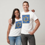 Gold Blue Star of David Art Panel T-Shirt<br><div class="desc">You are viewing The Lee Hiller Photography Art and Designs Collection of Home and Office Decor,  Apparel,  Gifts and Collectibles. The Designs include Lee Hiller Photography and Mixed Media Digital Art Collection. You can view her Nature photography at http://HikeOurPlanet.com/ and follow her hiking blog within Hot Springs National Park.</div>