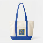 Gold Blue Star of David Art Panel Tote Bag<br><div class="desc">You are viewing The Lee Hiller Photography Art and Designs Collection of Home and Office Decor,  Apparel,  Gifts and Collectibles. The Designs include Lee Hiller Photography and Mixed Media Digital Art Collection. You can view her Nature photography at http://HikeOurPlanet.com/ and follow her hiking blog within Hot Springs National Park.</div>