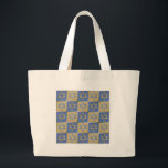 Gold Blue Star of David Art Panels Large Tote Bag<br><div class="desc">You are viewing The Lee Hiller Designs Collection of Home and Office Decor,  Apparel,  Gifts and Collectibles. The Designs include Lee Hiller Photography and Mixed Media Digital Art Collection. You can view her Nature photography at http://HikeOurPlanet.com/ and follow her hiking blog within Hot Springs National Park.</div>