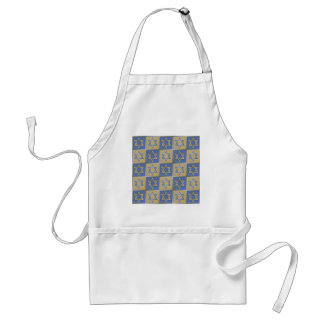 Gold Blue Star of David Art Panels Standard Apron