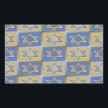 Gold Blue Star of David Art Panels Sticker<br><div class="desc">You are viewing The Lee Hiller Designs Collection of Home and Office Decor,  Apparel,  Gifts and Collectibles. The Designs include Lee Hiller Photography and Mixed Media Digital Art Collection. You can view her Nature photography at http://HikeOurPlanet.com/ and follow her hiking blog within Hot Springs National Park.</div>