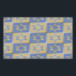 Gold Blue Star of David Art Panels Sticker<br><div class="desc">You are viewing The Lee Hiller Designs Collection of Home and Office Decor,  Apparel,  Gifts and Collectibles. The Designs include Lee Hiller Photography and Mixed Media Digital Art Collection. You can view her Nature photography at http://HikeOurPlanet.com/ and follow her hiking blog within Hot Springs National Park.</div>