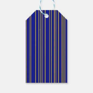 Gold & Blue Strips Men's Gift Tag