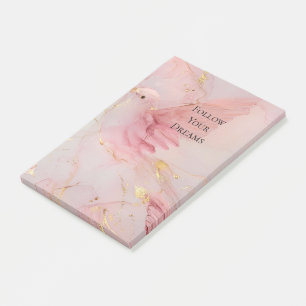 Gold Blush Pink Birds Baby Shower Post-it Notes