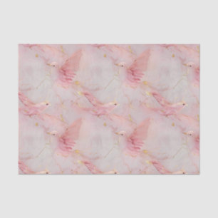 Gold Blush Pink Birds Baby Shower Tissue Paper