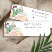 Gold Blush Pink Floral Bunch Earring Display