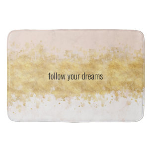 Gold Blush Pink Glam  Bath Mat