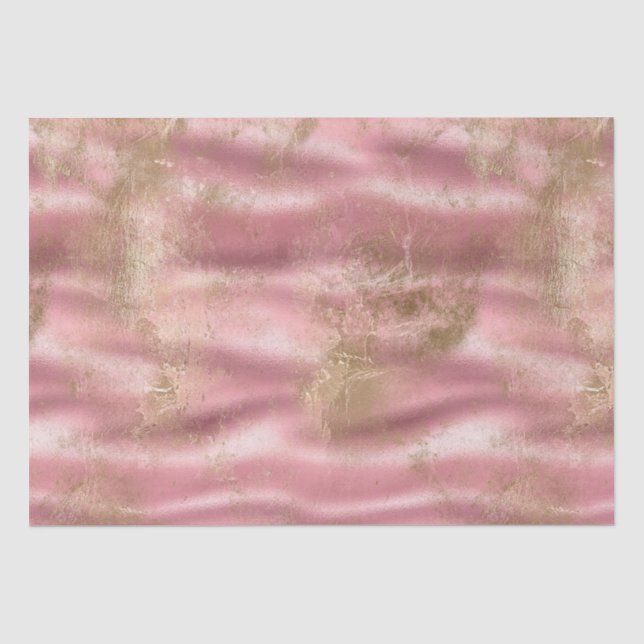 Gold Blush Pink Glam Tissue Paper (Front)
