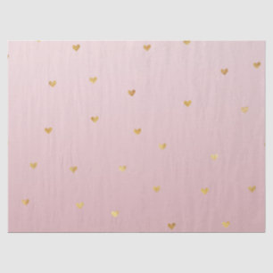 Gold Blush Pink Ombre Hearts Tissue Paper