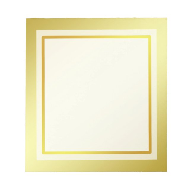 Gold Boarder Photo frame Notepad (Front)