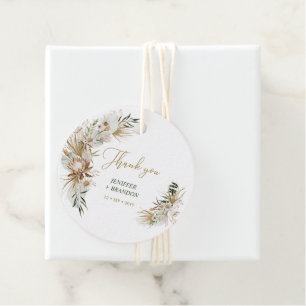 Gold Boho/Bohemian Wedding Thank you Favour Tags