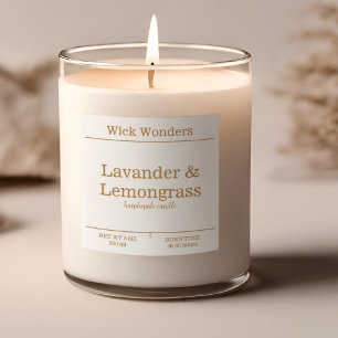 Gold Boho Minimalistic Candle Making Label