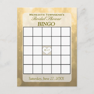 Gold Bokeh   Bingo Card