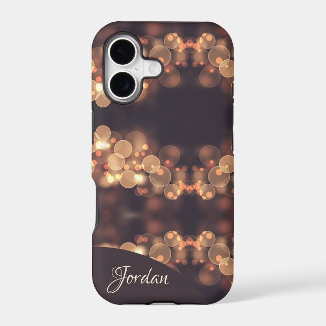  Gold bokeh lights iPhone Case (Back)