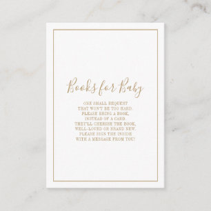 Gold Books for Baby Shower Insert