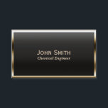Gold Border Chemical Engineer Business Card<br><div class="desc">Gold Border Chemical Engineer Business Card.</div>