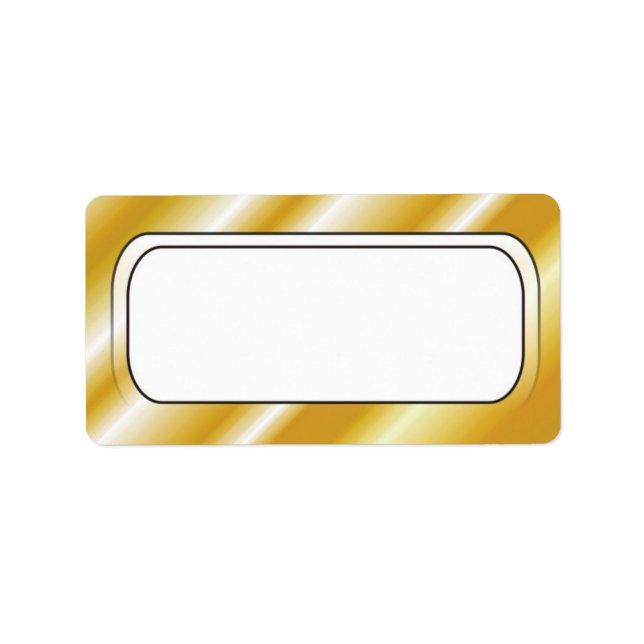 Gold Border Frame Blank Address Labels (Front)