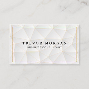 Gold Border Geometric Pattern Business Card