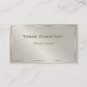 Gold Border Minimal Corporate Business Card