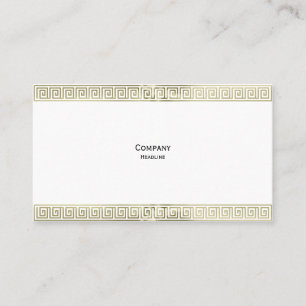 Gold Border Pattern Business Card