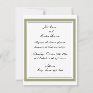 Gold Border Wedding Invitation