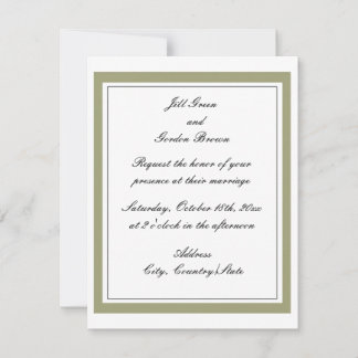 Gold Border Wedding Invitation