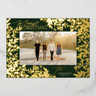 Gold Botanical Classic Merry Christmas Photo
