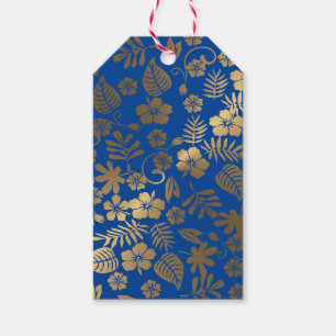 Gold botanical pattern gift tags